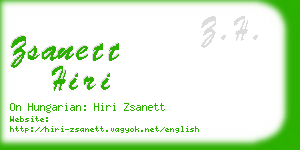 zsanett hiri business card